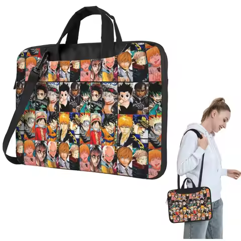 Anime Shirt Laptop Sleeve24 Crossbody Laptop Bag Case Computer Bag 13 14 15.6 Inch Notebook Pouch fo