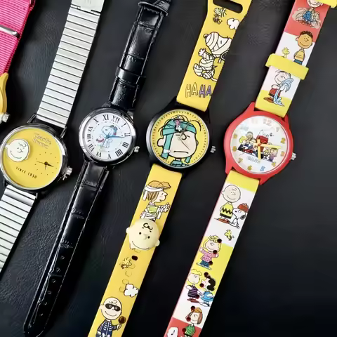 Hot Snoopy & Friends Collectible Mystery Watch Blind Box - Surprise Cartoon Watches Gift Set For Kid