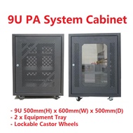 Multi Layer GrowV Professional 9U Audio Cabinet - 9U PA System Rack - 9U Amplifier Rack - 9U Mixer C