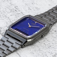 CASIO Watch CASIO AQ-230GG-2A Steel Band Gold Watch Orchid Dial Dual Display Retro Square Electronic