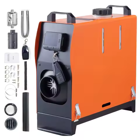 SucceBuy 5/8KW Car Heater Diesel Air Heater 12V Diesel Heater With LCD Switch Silencer Parking Diese