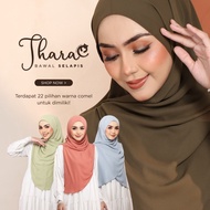 BAWAL SELAPIS THARA CURVE BIDANG 45 - 50 | KAIN KOREAN CHIFFON PREMIUM | SOFT & FLOWY INSTANT HIJAB