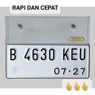 Plat Nomor Custom Warna Putih Ukuran Standar Motor