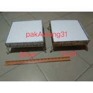 Dulang Besi Hantaran Petak siap gabus10x10inch Gold/silver 1pcs