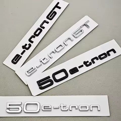 NEW 3D ABS Car Rear Trunk Badge Logo e-tron GT 50 e-tron Emblem Sticker For Audi Q4 Q8 e-tron GT 50 
