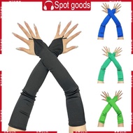 WIN Women Gloves 1920s Satins Fingerless Gloves for Concert Costume for 1920s