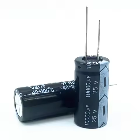 2PCS Higt quality 25V10000UF 18*35mm 10000UF 35V 18*35 Electrolytic capacitor