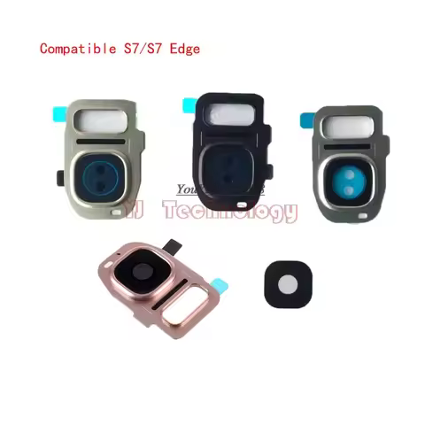 CFYOUYI New Back camera glass lens circle + frame For Samsung Galaxy S7 G930 / S7 Edge G935 camera l