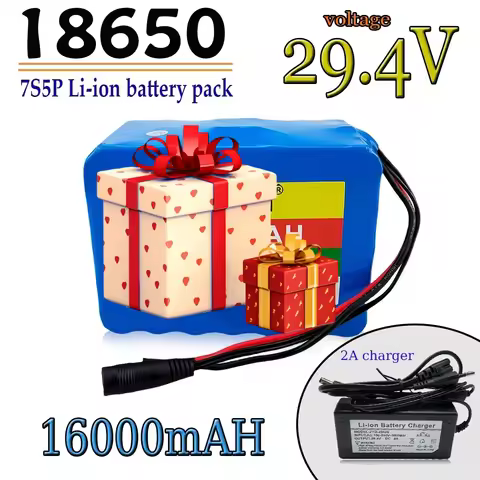 7S5P lithium-ion battery 18650 battery，For scooters and electric wheelchairs, 29.4V, 160000mAh, BMS,