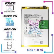 Battery For REALME 14 5G RMX5070 / REALME 14T 5G RMX5078, , BLPC07 | 6000mAh | Bateri