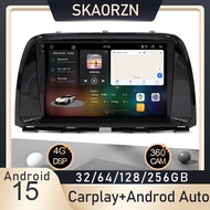 SKAorzn 9inch for Mazda CX5 2012-2018 32 64 128 256GB Android15 4G DSP carplay IPS 2k QLED voice com