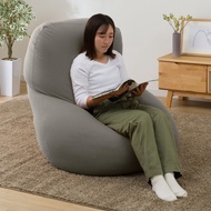 【Made in Japan】NITORI Beads Cushion BS215 Rounded Mega Size Gray NITORI 5658809