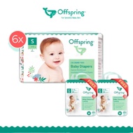 [Buy 6 Free 2 Mini] Offspring Fashion Baby Diapers Tapes/Pants (S/M/L)