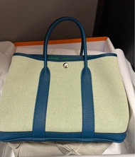 全新Hermes Garden Party 30 藍熊貓 W