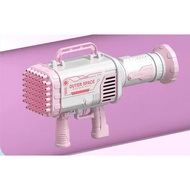 Bazooka Bubble Gun 64 Holes Bubbles With Led Rechargeable