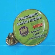 PRS BADGES SEKOLAH COLLAR PIN PRS MUDA HIJAU COLLAR PIN 25mm DIAMETER