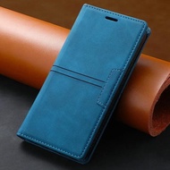 Wallet Skin Feel Card Slot Flip Leather Case For Samsung Galaxy S25 edge S24 S23 S22 Ultra Plus FE 5