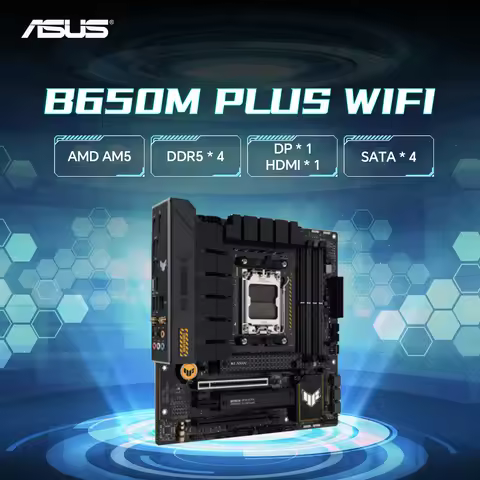 ASUS TUF GAMING B650M PLUS WIFI New AMD B650 Motherboard Socket AM5 Support 7800X3D/7500F/9600X/9800