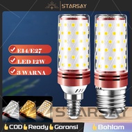 3 Colors E27/E14 12W LED Bulb Lamp