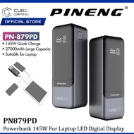 PINENG PN879PD 27000MAH CAPACITY POWERBANK 145W QUICK CHARGE FOR LAPTOP LED DIGITAL DISPLAY FAST CHA