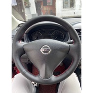 Nissan Almera Leather Car Steering Cover Wrap Jahit Steering Self DIY Sewing