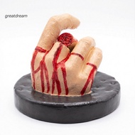 greatdream|  Severed Bloody Hand Halloween Decoration – Realistic Fake Blood Hand Prop with Skin Tex