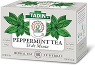 Tadin Peppermint Herbal Tea, Caffeine Free, 24 Tea Bags Per Box, 6 Boxes Total