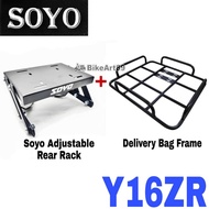 SOYO Monorack Y16ZR Foodpanda Grabfood Shopee Food Delivery Bag Frame Tapak Yamaha Y16 Accessories Y