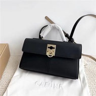 Cafune Handbag Hong Kong Niche Exquisite Small Square Bag Light Luxury High-End Genuine Leather Shou
