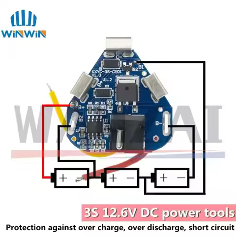 3S 12.6V 6A BMS Li-ion Lithium Battery Protection Board 18650 Power Bank Balancer Battery Equalizer 