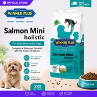 Winner Plus Salmon Mini Dog Food 2kg | Hypoallergenic Grain-Free Small Breed Dog Food | Omega 3 Skin