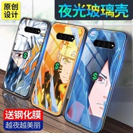 Half-face Naruto Black Shark 4 mobile phone case 4S luminous Black Shark 4SPPro glass protective cov