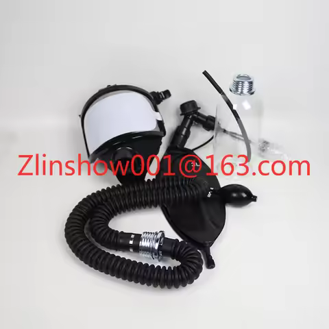 Silver plated curved gas mask set, special gas duct for gas mask, dual accessories