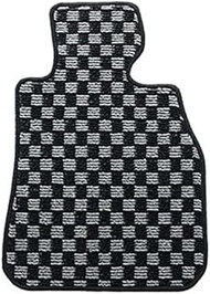 ZERO Floor Mats for BMW 5 Series Wagon 1997/7-2004/4 E39 Left Handle, Checked Gray/Black with Heel P