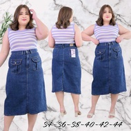 กระโปรงยีนส์สาวอวบ ยาว 31” ผ้ายืดทรงสวยใส่สบาย