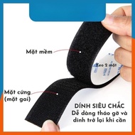 P PMC 5 Mét Cuộn Keo 2 Mặt 3M Băng Gai Dính Velcro Dán Xé Treo Đồ Tiện Lợi