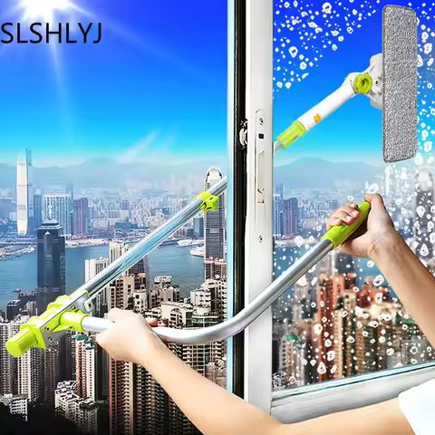 Eworld Hot Upgraded Telescopic High-rise Window Cleaning Glass Cleaner Brush For Washing Window Dust