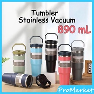 900ml Stainless Steel Vacuum Tumbler Portable Thermos Large Drinking Bottle Bag Bottle Aesthetic Dri