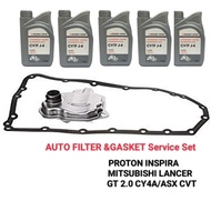 PROTON INSPIRA/MITSUBISHI LANCER GT 2.0 CY4A/ASX CVT J4 _MZ321008(5 Bottle) +MD998890 AUTO FILTER & 