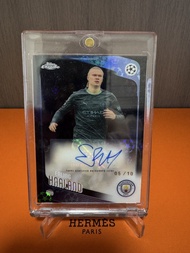 25-26 Topps Chrome Erling Haaland Man City UCC Chrome Auto Black Refractor
