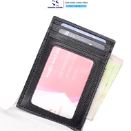 Ví Đựng Thẻ Card Holder Nam Nữ Songhan Leather WL01.Ví MiNi Da Bò Epsom Thật Cao Cấp Nhỏ Gọn Nhiều N