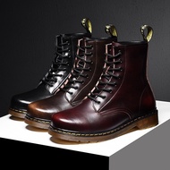 Eight holes men's New England Dr Martin boots real leather ankle boots couple Women outdoor shoes Ma