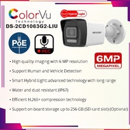 HIKVISION HIK DS-2CD1063G2-LIU 6.0MP POE + COLORVU + MIC / AUDIO Smart Hybrid Light 6MP 2048P IP Bul