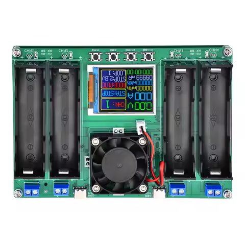 Battery Tester LCD Display Universal Battery Checker Analyzer Charger for 18650 Batteries 4 Channel 