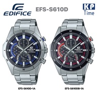 Casio Edifice Solar Slim กระจกแซฟไฟร์ พลังงานแสงอาทิตย์ นาฬิกาข้อมือผู้ชาย สายสแตนเลส รุ่น EFS-S610D ของแท้ ประกัน CMG