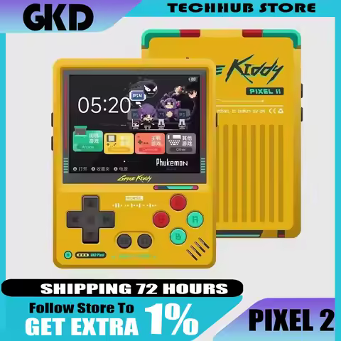 GKD Pixel 2 Handheld Game Console 2.4-Inch Retro Nostalgia New Portable Game Controller Arcade Game 