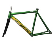 ▧✟INTRO7 Fixed Gear Bicycle Frame FS-01 Racing 6061 Aluminum Alloy Fixie Frame Set With Carbon Fork