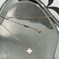 Vca/梵克雅寶 四葉草 幸運系列 項鍊  小號 白貝母 18k金