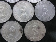 孫小頭銀幣-1927年(民國十六年)孫中山像北伐成功開國紀念大銀幣共十枚