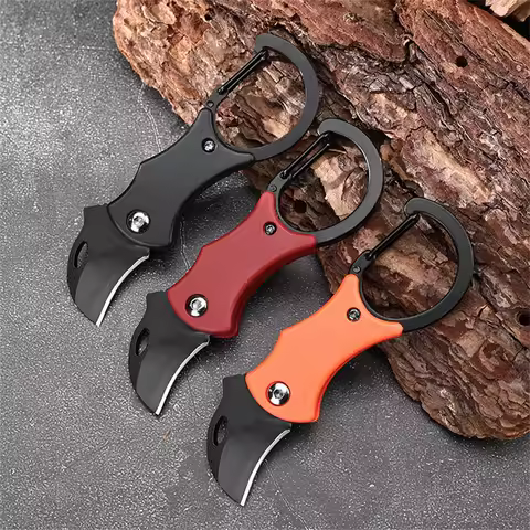 Three Types of Folding Knife with Snap 3Cr13Mov Steel Blade ABS Handle Outdoor Protable Knife Campin